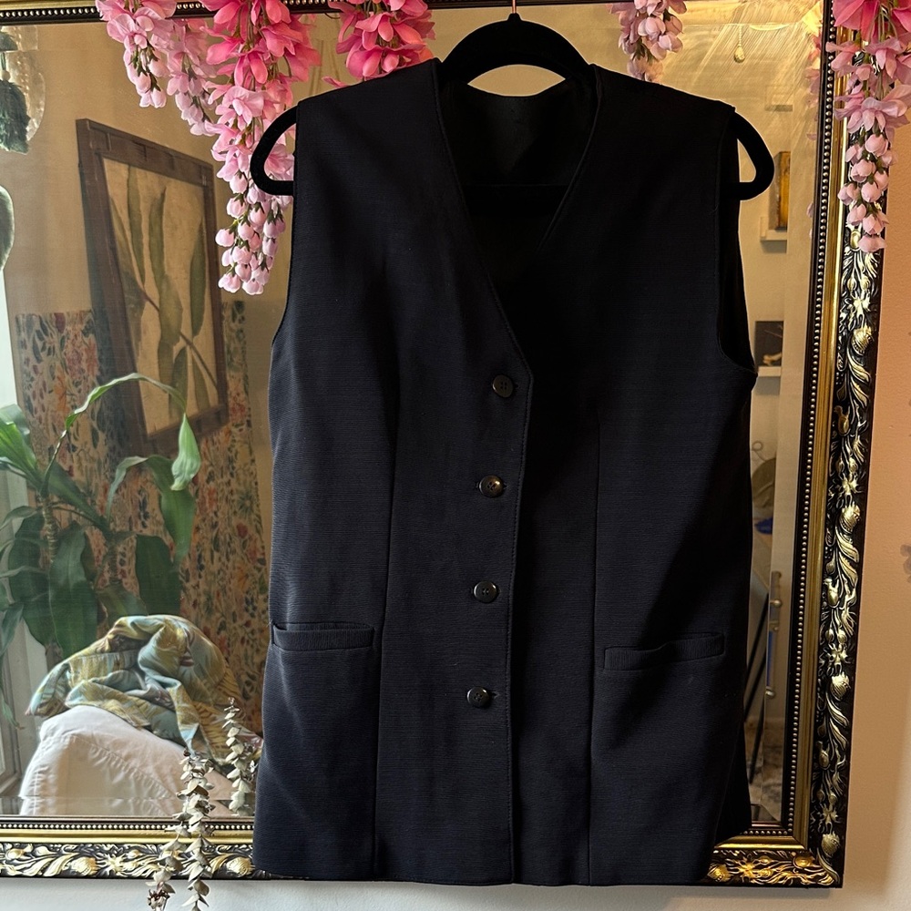Black Button-Up Vest